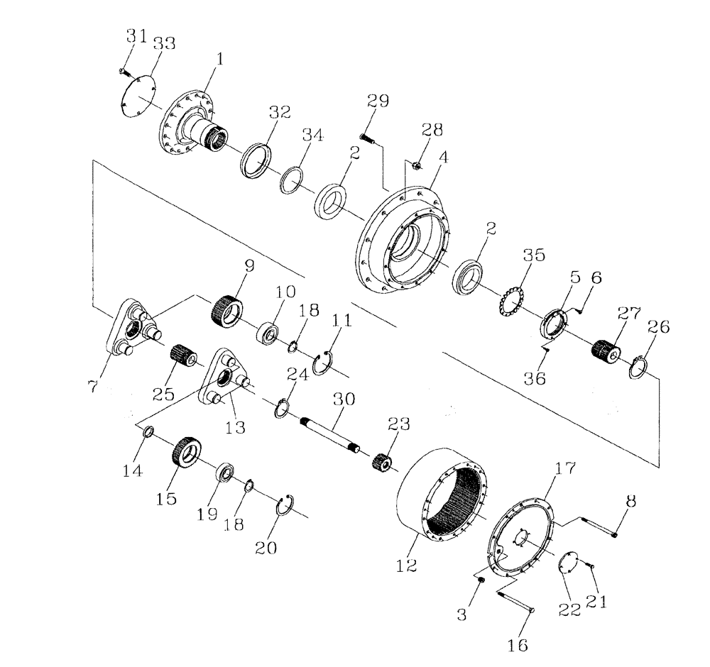Схема запчастей Case IH AUSTOFT - (A02-02) - EPICYCLIC HUB *SERIES 40 30.9:1 Mainframe & Functioning Components