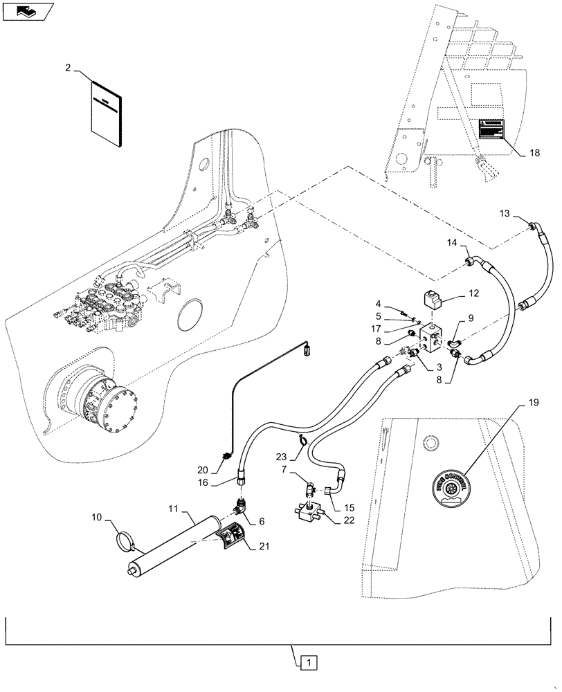 Схема запчастей Case IH 410 - (88.035.01) - DIA KIT, RIDE CONTROL (88) - ACCESSORIES