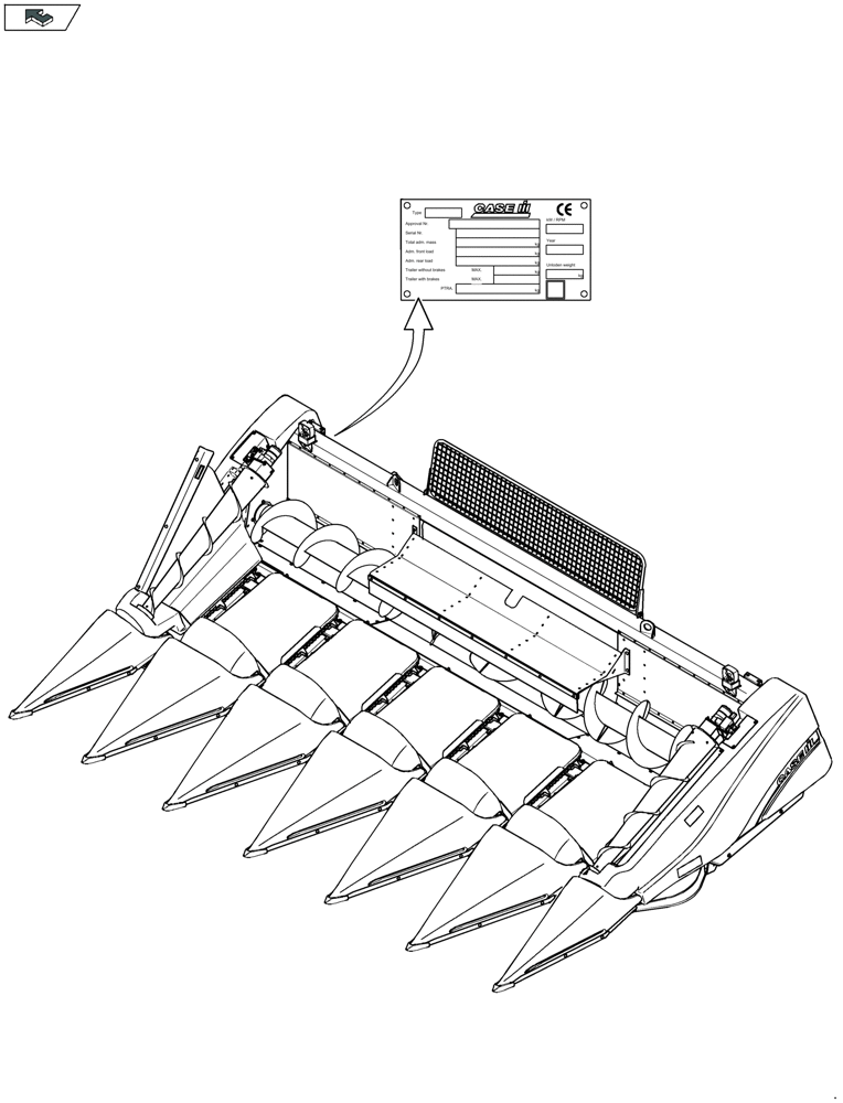 Схема запчастей Case IH 2608XR - (00.100.02) - IDENTIFICATION PLATES (00) - GENERAL & PICTORIAL INDEX