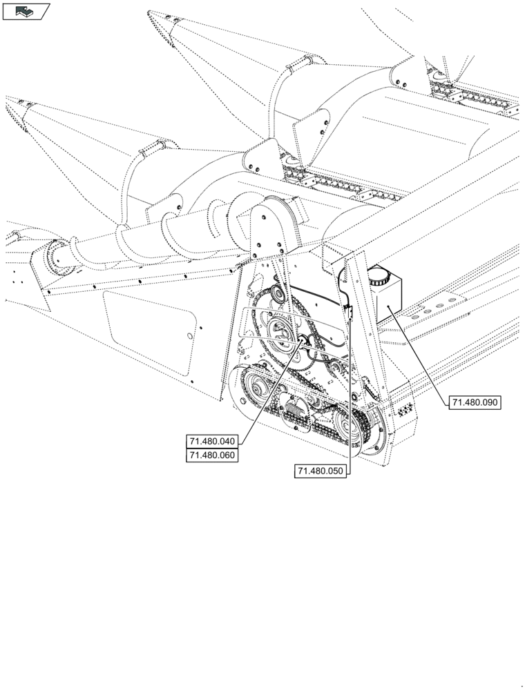 Схема запчастей Case IH 2608XR - (71.000.00[03]) - SECTION INDEX - LUBRICATION SYSTEM (71) - LUBRICATION SYSTEM