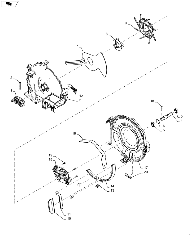 Схема запчастей Case IH 1235 - (61.904.AA[01]) - CHAIN DRIVE SEED METER ASSEMBLY (61) - METERING SYSTEM