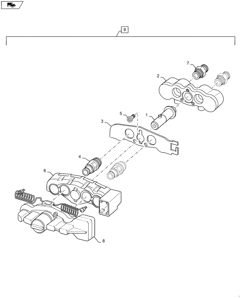 Схема запчастей Case IH L745 - (35.310.AP[04]) - MC 2 BREAKDOWN (35) - HYDRAULIC SYSTEMS