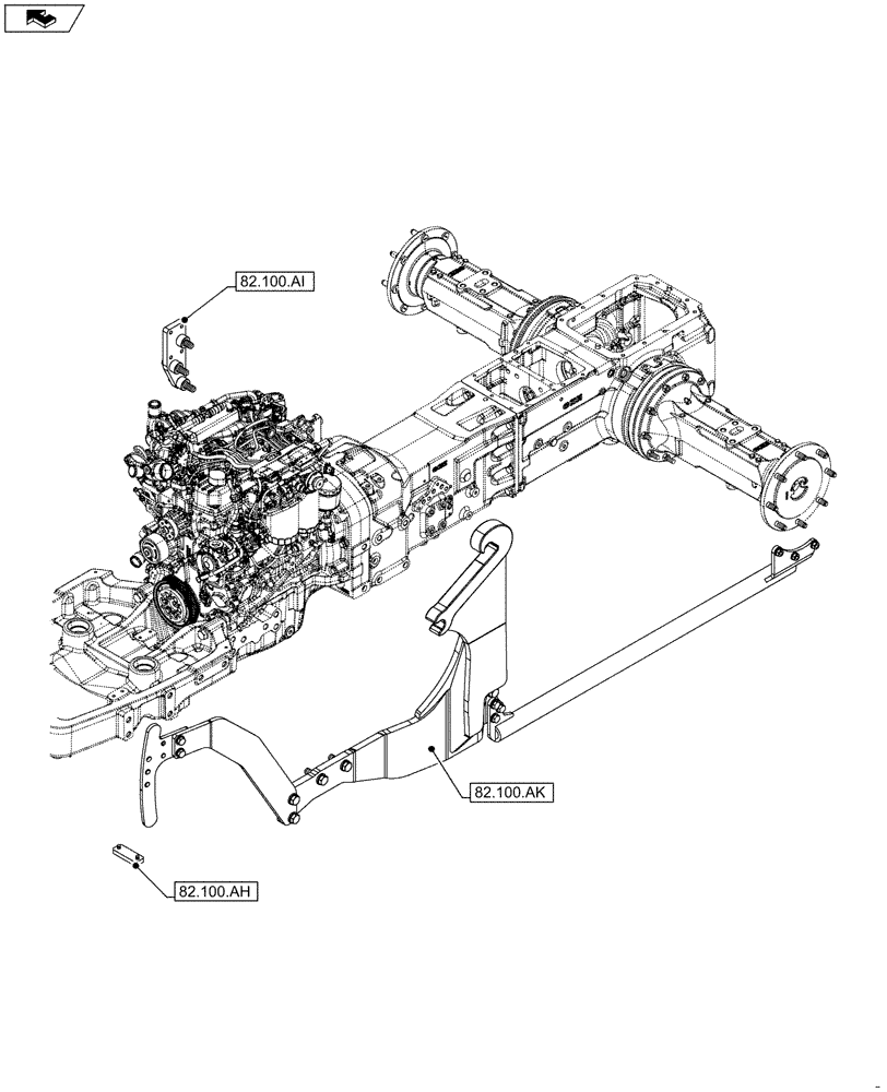 Схема запчастей Case IH FARMALL 85C - (82.000.00) - SECTION INDEX - ACCESSORIES (82) - FRONT LOADER & BUCKET