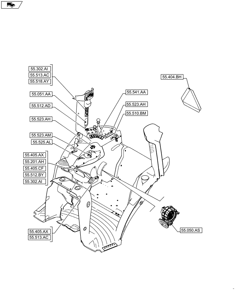 Схема запчастей Case IH FARMALL 85C - (55.000.00[04]) - SECTION INDEX - ELECTRICAL SYSTEMS (55) - ELECTRICAL SYSTEMS