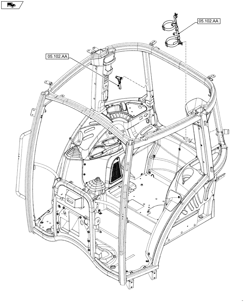 Схема запчастей Case IH FARMALL 115C - (05.000.00) - SECTION INDEX - MACHINE COMPLETION AND EQUIPMENT (05) - SERVICE & MAINTENANCE