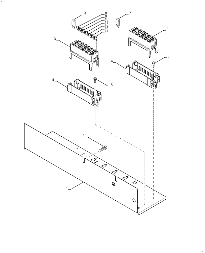 Схема запчастей Case IH MAGNUM 235 - (55.100.DO[02]) - ELECTRICAL COMPONENT MOUNTING, FUSES (55) - ELECTRICAL SYSTEMS