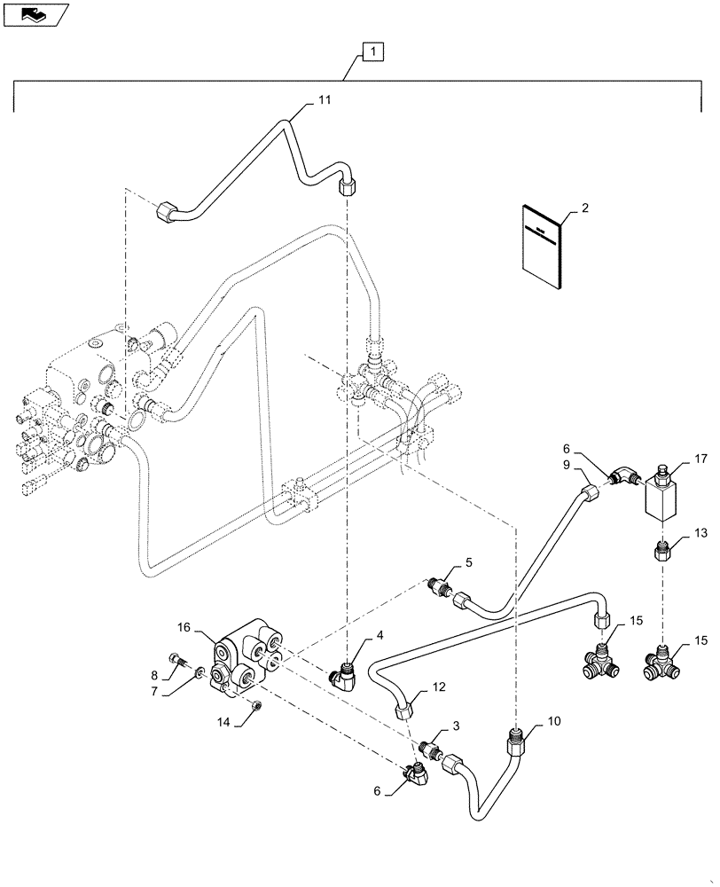 Схема запчастей Case IH 435 - (88.035.03) - DIA KIT, SINGLE HYDRAULIC SELF-LEVEL (88) - ACCESSORIES