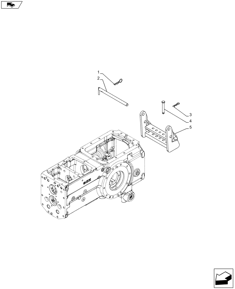 Схема запчастей Case IH FARMALL 115C - (37.100.AK[02]) - VAR - 334202, 334203 - DRAWBAR FRAME (37) - HITCHES, DRAWBARS & IMPLEMENT COUPLINGS