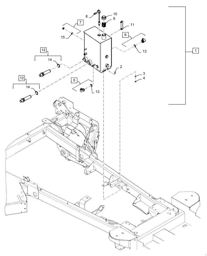 Схема запчастей Case IH WD1203 - (35.300.AQ) - HYDRAULIC FLUID RESERVOIR (35) - HYDRAULIC SYSTEMS