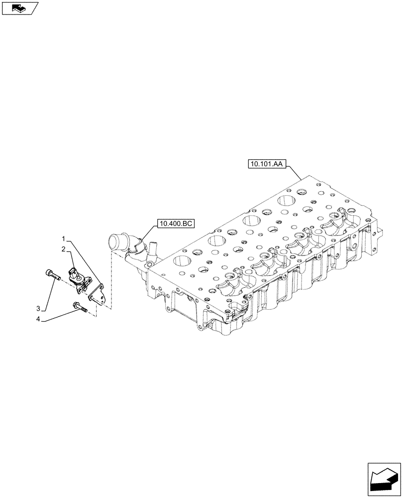 Схема запчастей Case IH F5DFL413H A009 - (55.014.AL) - TURBOCHARGER, PRESSURE CONTROL VALVE (55) - ELECTRICAL SYSTEMS