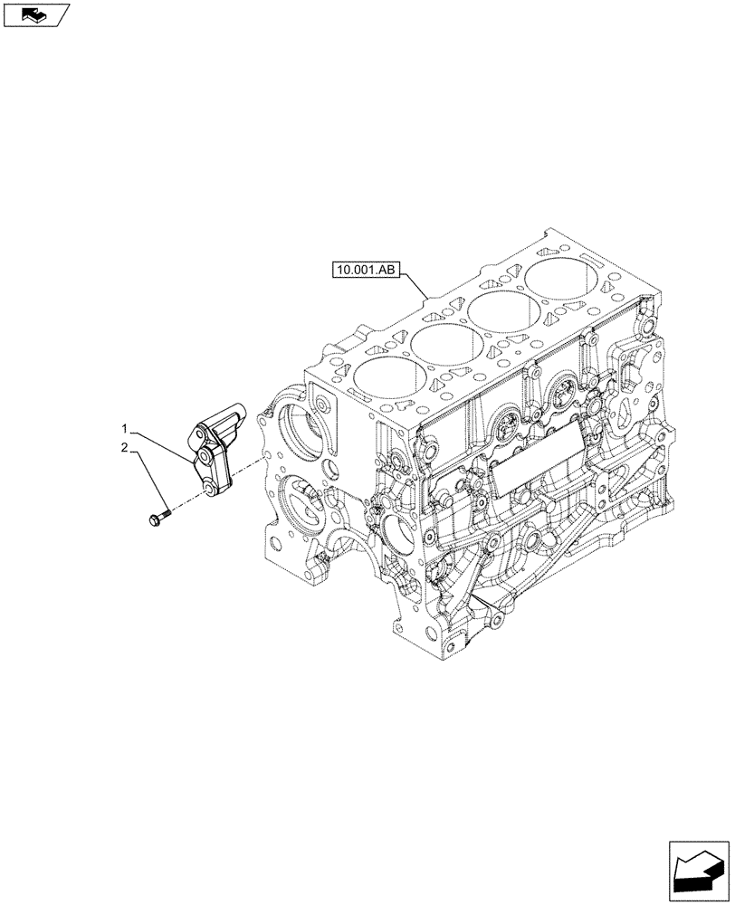 Схема запчастей Case IH F5DFL413H A009 - (55.301.AB) - ALTERNATOR, SUPPORT (55) - ELECTRICAL SYSTEMS