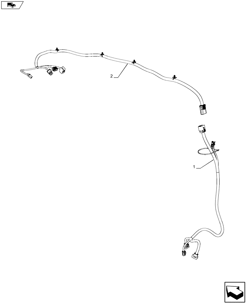 Схема запчастей Case IH PUMA 145 - (55.050.03[01A]) - HARNESS - AIR CONDITIONING - D9027 (55) - ELECTRICAL SYSTEMS