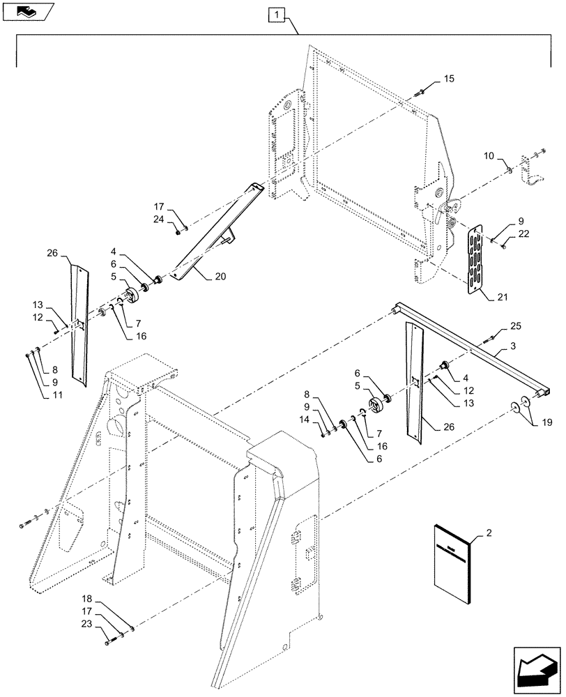 Схема запчастей Case IH WD1203 - (88.100.10[04]) - DIA KIT, HARVESTER, WIPER ARM, CHAFF, 4 CYLINDER (88) - ACCESSORIES