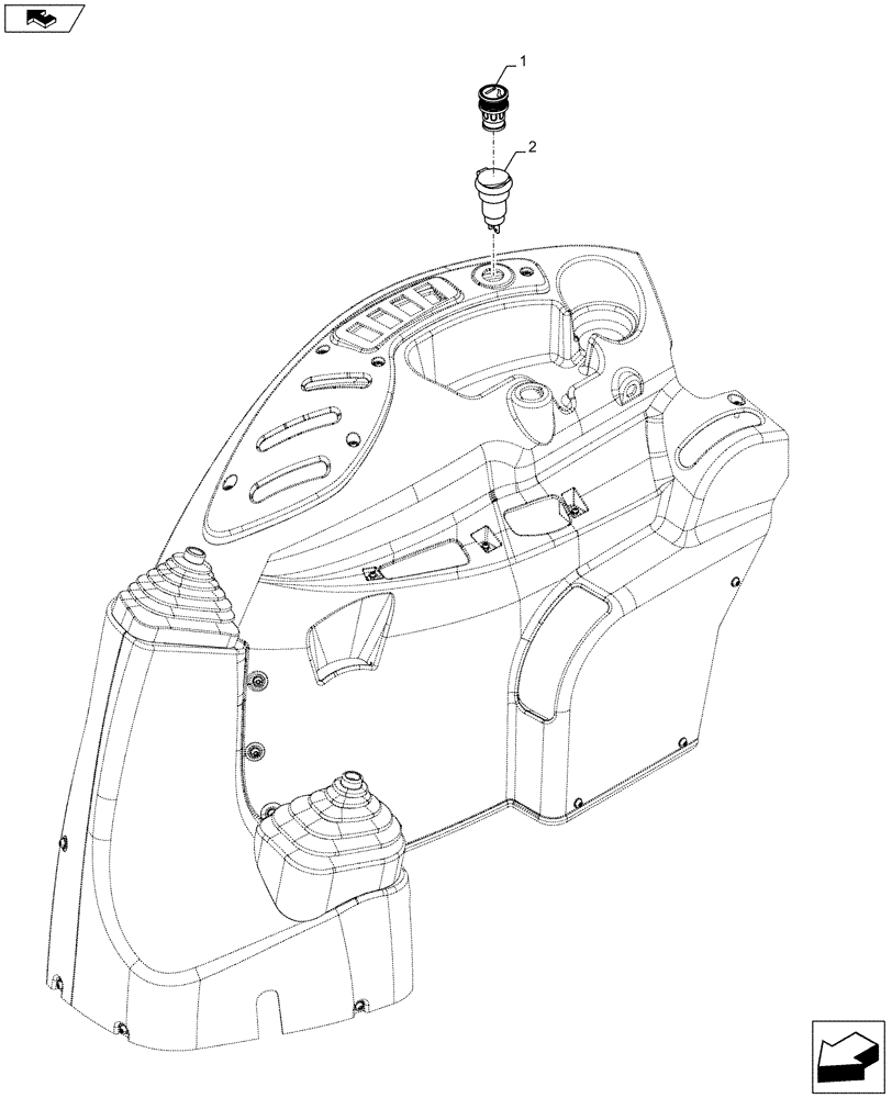 Схема запчастей Case IH FARMALL 115C - (55.512.AD[02]) - CIGARETTE LIGHTER, W/O CAB (55) - ELECTRICAL SYSTEMS
