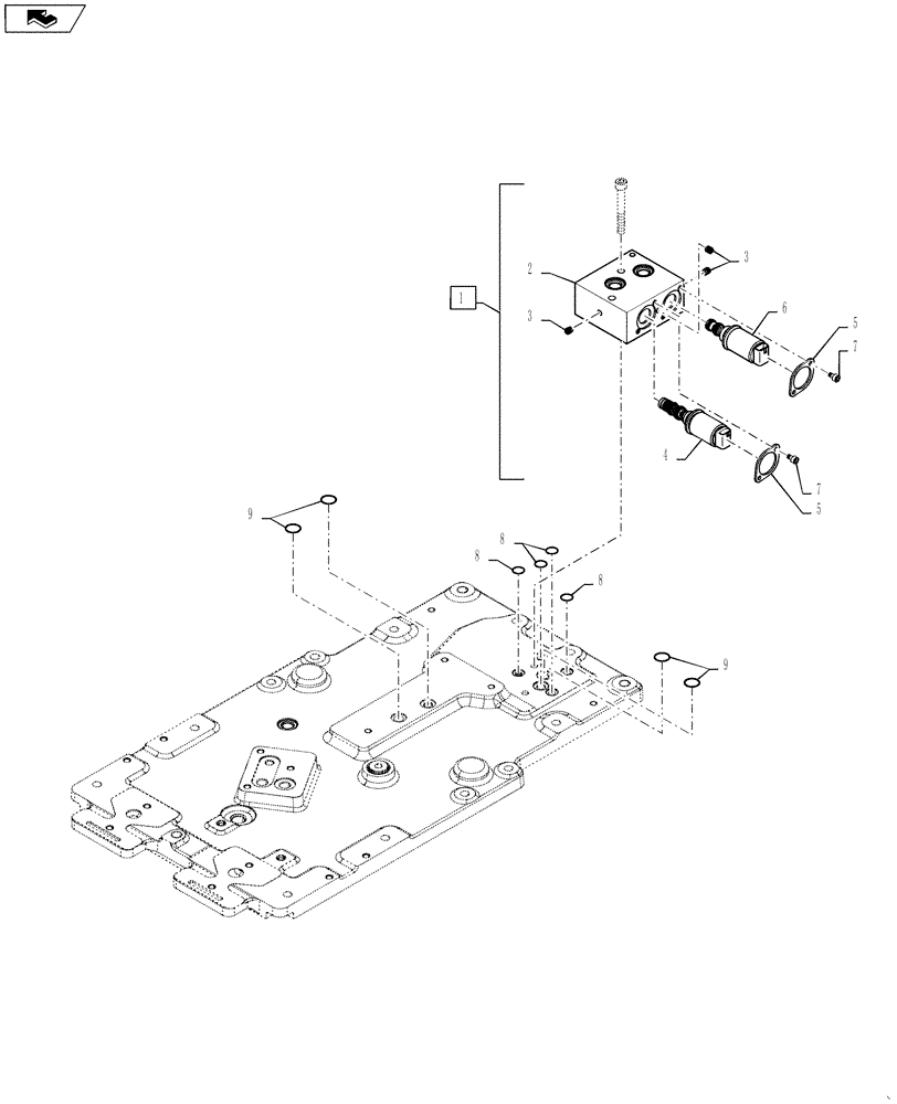 Схема запчастей Case IH MAGNUM 2654 - (31.142.AI[01]) - VAR - 420604 - PTO, DIFFERENTIAL LOCK VALVE ASSEMBLY (31) - IMPLEMENT POWER TAKE OFF