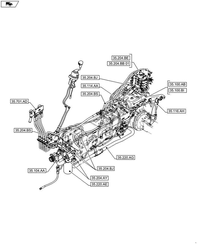 Схема запчастей Case IH FARMALL 85C - (35.000.00) - SECTION INDEX, HYDRAULIC SYSTEM (35) - HYDRAULIC SYSTEMS