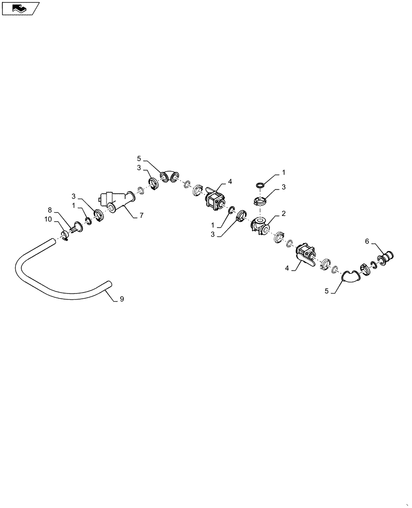 Схема запчастей Case IH 1255 - (63.100.AG[01]) - LIQUID FERTILIZER TANK VALVE FOR 12 ROW (63) - CHEMICAL APPLICATORS