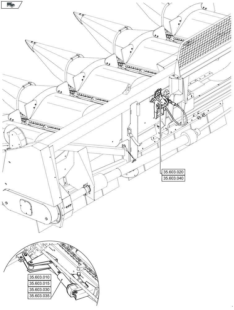 Схема запчастей Case IH 2608XR - (35.000.00[02]) - SECTION INDEX - HYDRAULIC SYSTEMS (35) - HYDRAULIC SYSTEMS
