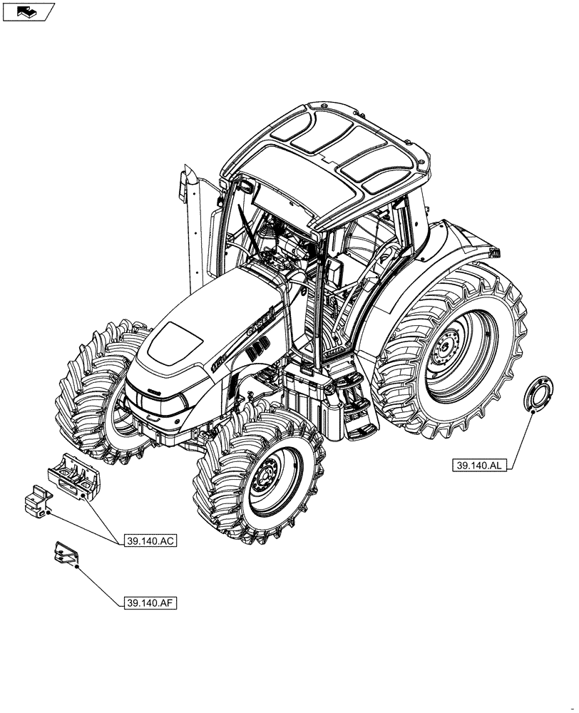 Схема запчастей Case IH FARMALL 85C - (39.000.00) - SECTION INDEX - FRAMES AND BALLASTING (39) - FRAMES AND BALLASTING