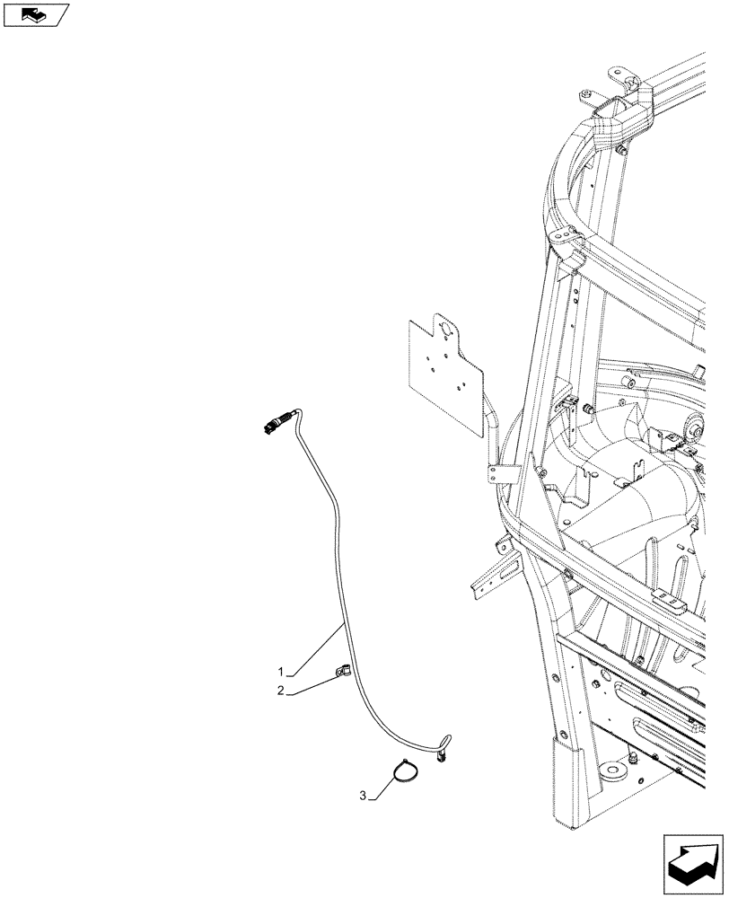 Схема запчастей Case IH FARMALL 95C - (55.404.BA[04]) - LICENSE PLATE LIGHT, HARNESS (55) - ELECTRICAL SYSTEMS