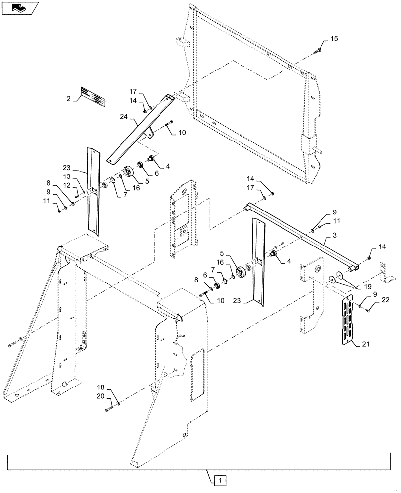 Схема запчастей Case IH WD1903 - (88.100.10[03]) - DIA KIT, HARVESTER, WIPER ARM, CHAFF, 6 CYLINDER (88) - ACCESSORIES