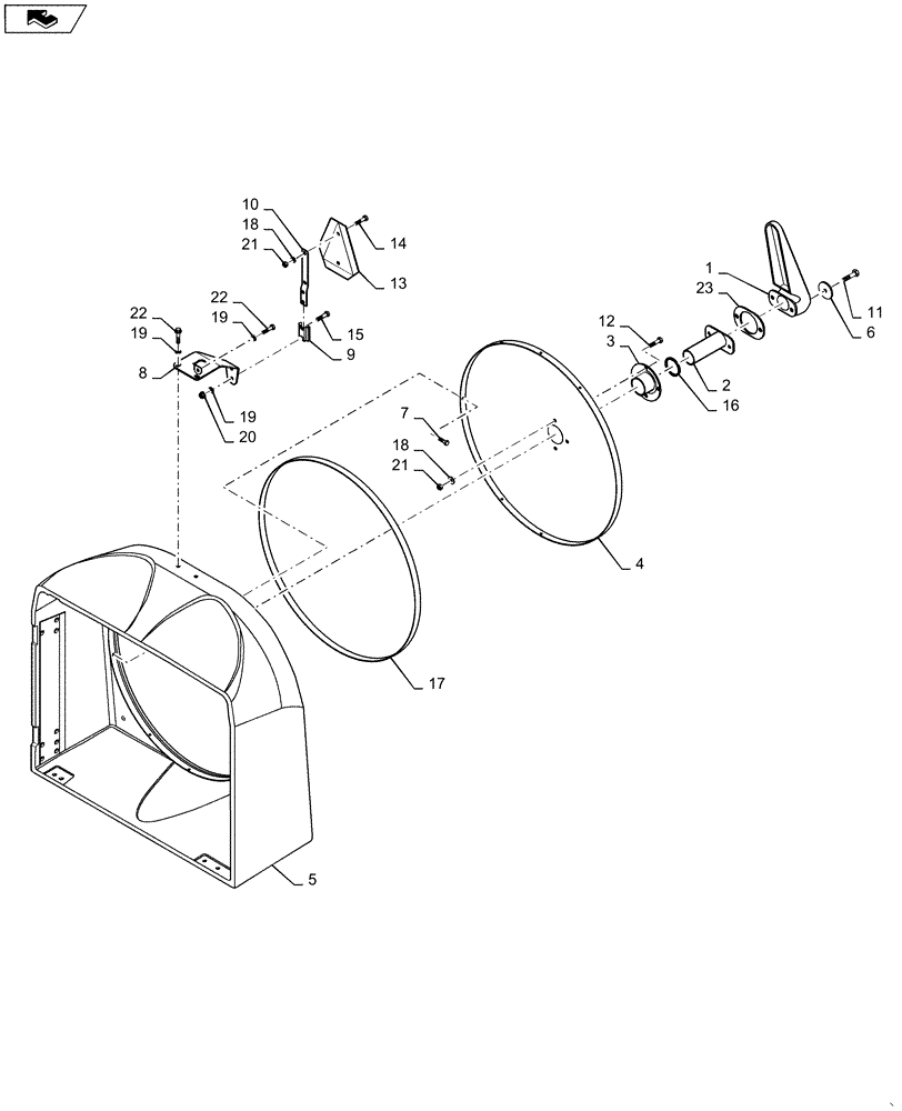 Схема запчастей Case IH WD1203 - (10.419.AC) - SCREEN, AIR CLEANER, REAR (10) - ENGINE