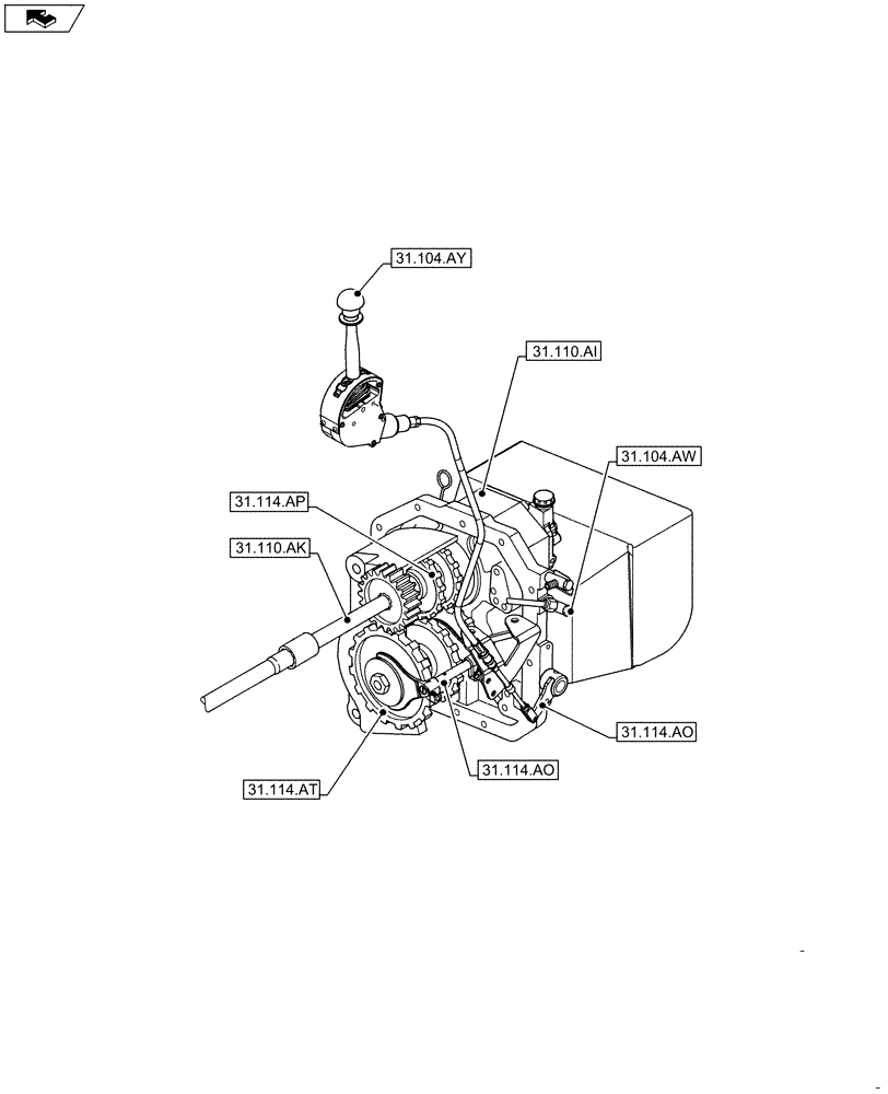 Схема запчастей Case IH FARMALL 85C - (31.000.00) - SECTION INDEX - IMPLEMENT POWER TAKE-OFF (31) - IMPLEMENT POWER TAKE OFF