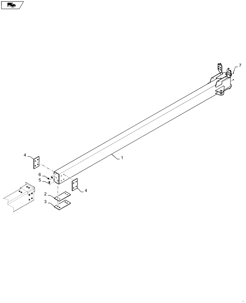 Схема запчастей Case IH 1255 - (39.110.AB[01]) - INNER HITCH 16 ROW 2 POINT HITCH (39) - FRAMES AND BALLASTING