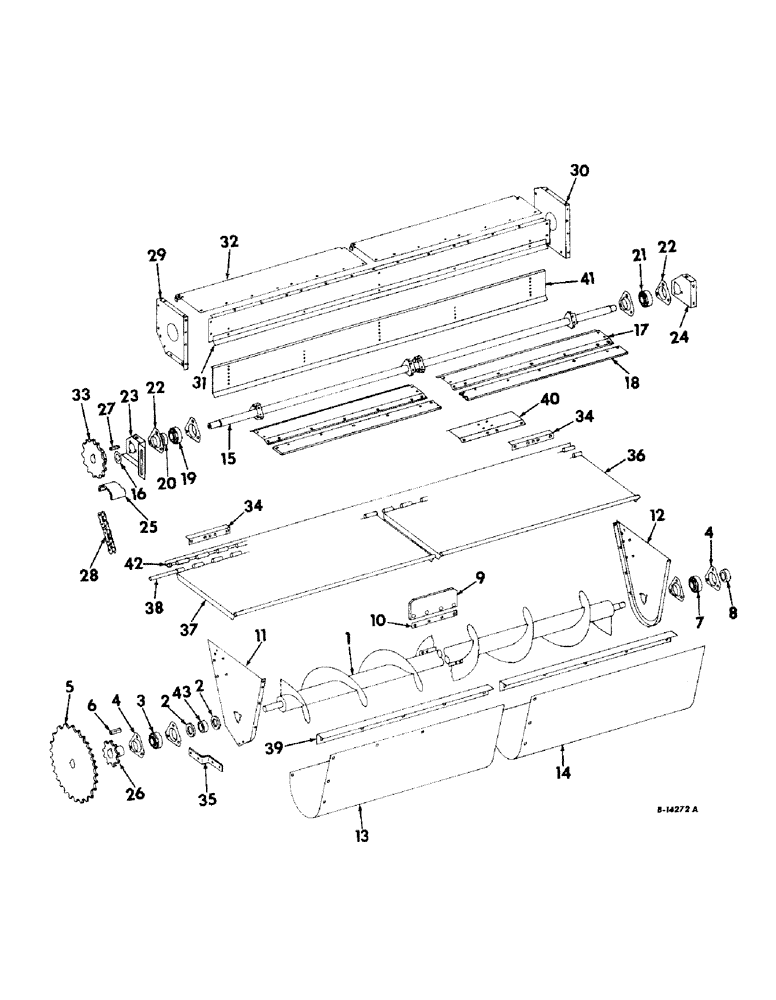Схема запчастей Case IH 329N - (C-05) - AUGER, BEATER AND DRIVE (58) - ATTACHMENTS/HEADERS