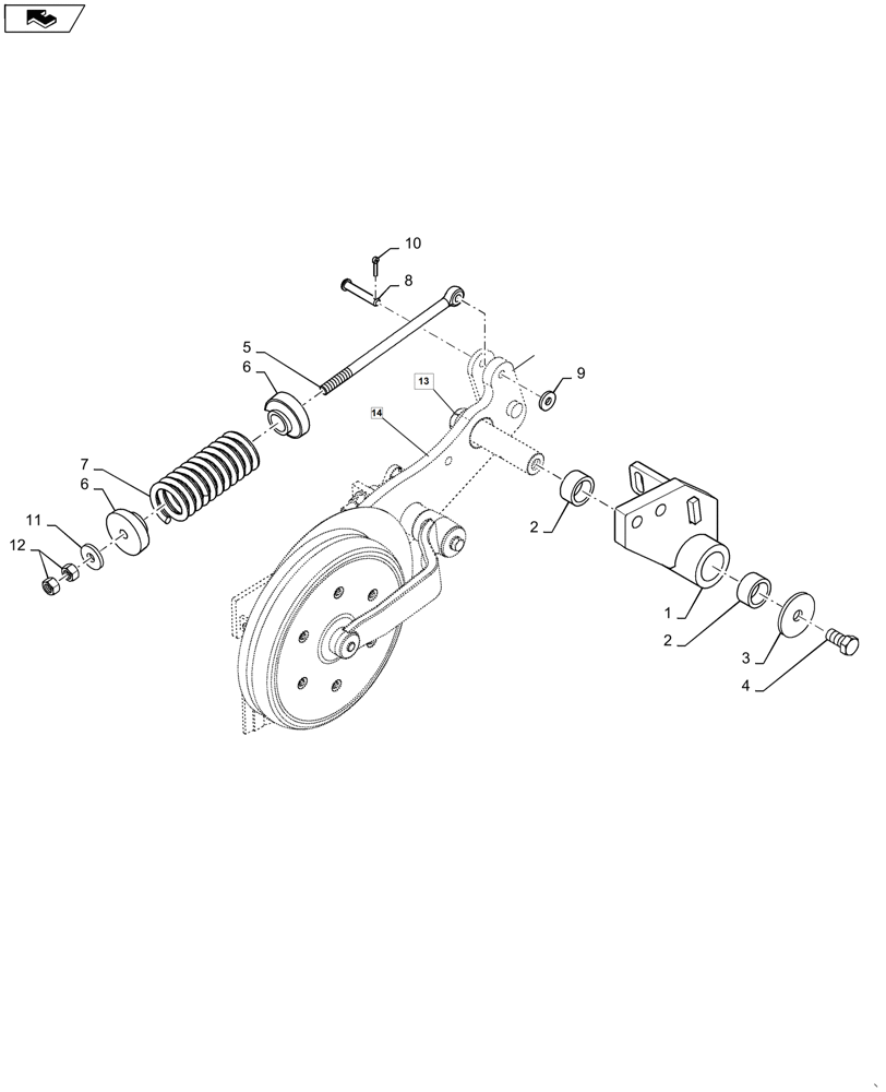 Схема запчастей Case IH 1255 - (63.906.AB[06]) - LIQUID FERTILIZER COULTER DOWN PRESSURE SPRING (63) - CHEMICAL APPLICATORS