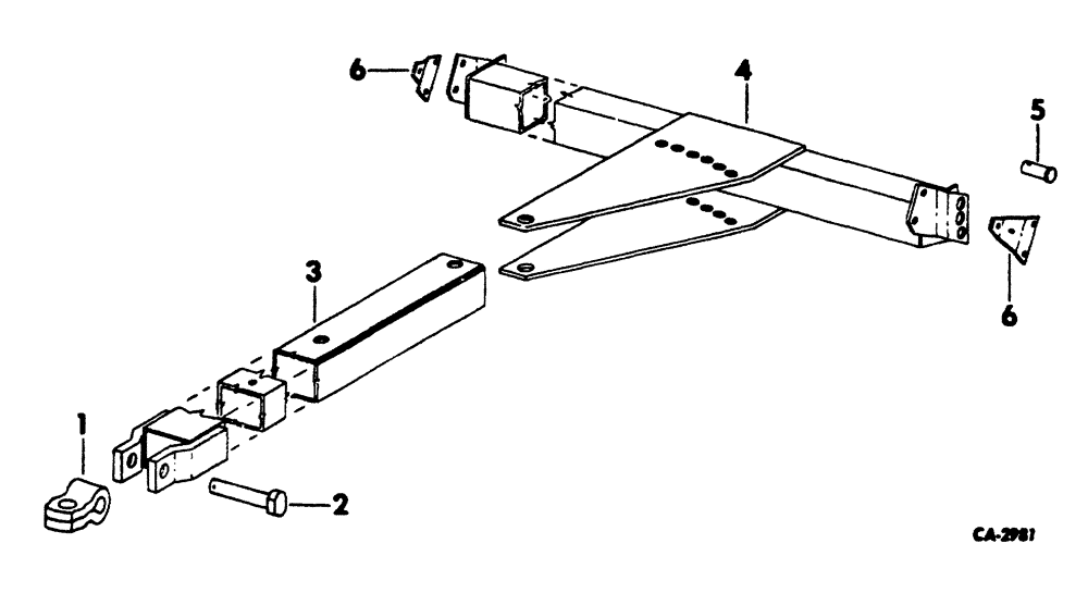 Схема запчастей Case IH 660 - (AF-02) - HITCH 