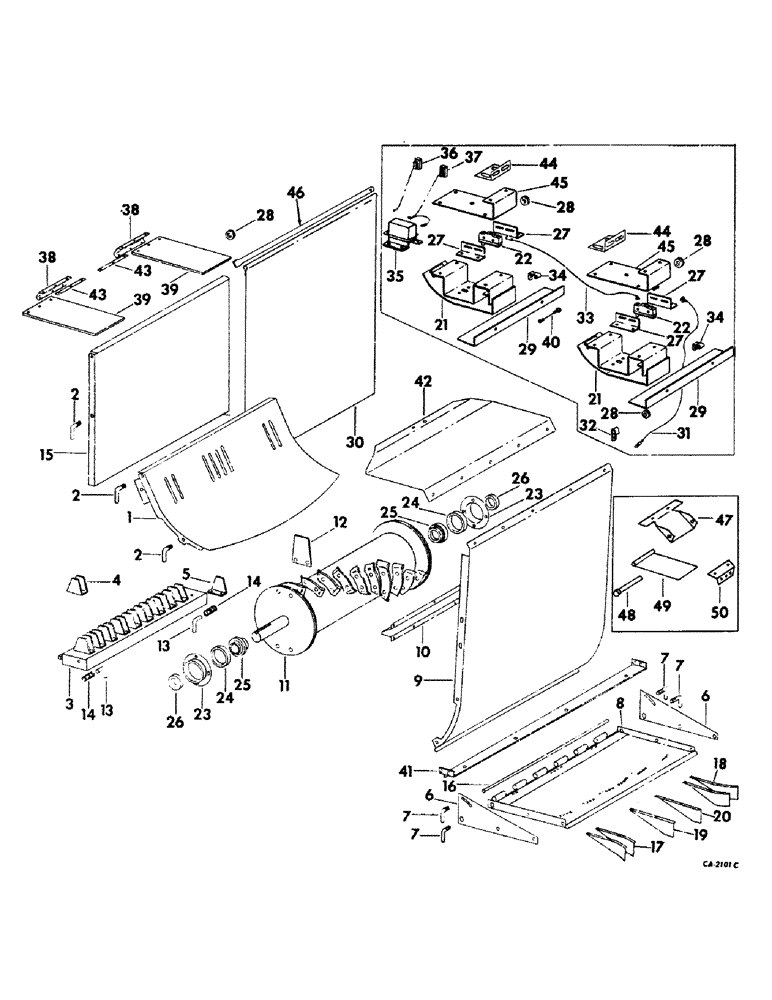 Схема запчастей Case IH 815 - (20-08) - SEPARATOR, STRAW CHOPPER, ROTOR AND DEFLECTORS Separation