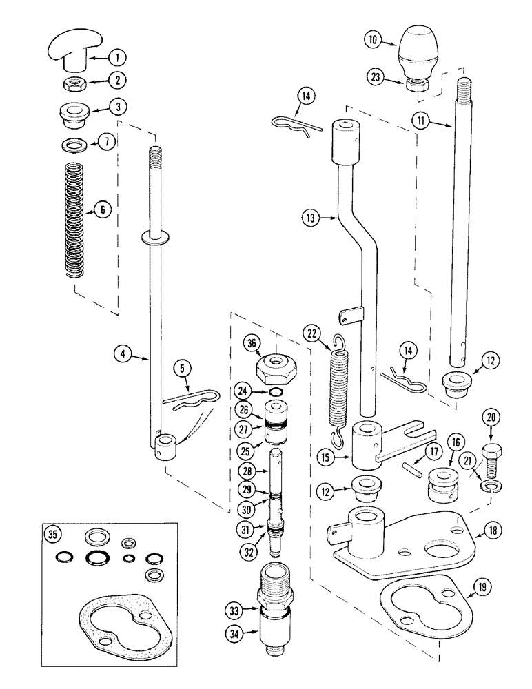 Схема запчастей Case IH 1394 - (8-324) - DUMP VALVE, TRACTORS WITHOUT CAB (08) - HYDRAULICS