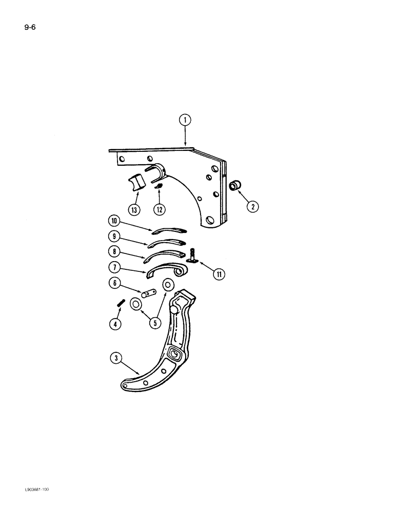 Схема запчастей Case IH 770 - (9-06) - SPRING TRIP BEAM 