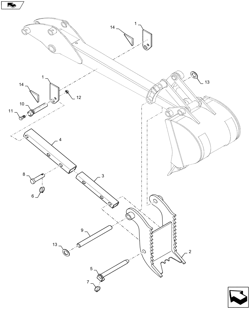 Схема запчастей Case IH BH90 - (052) - MECHANICAL THUMB KIT - 717916016 (88) - ACCESSORIES