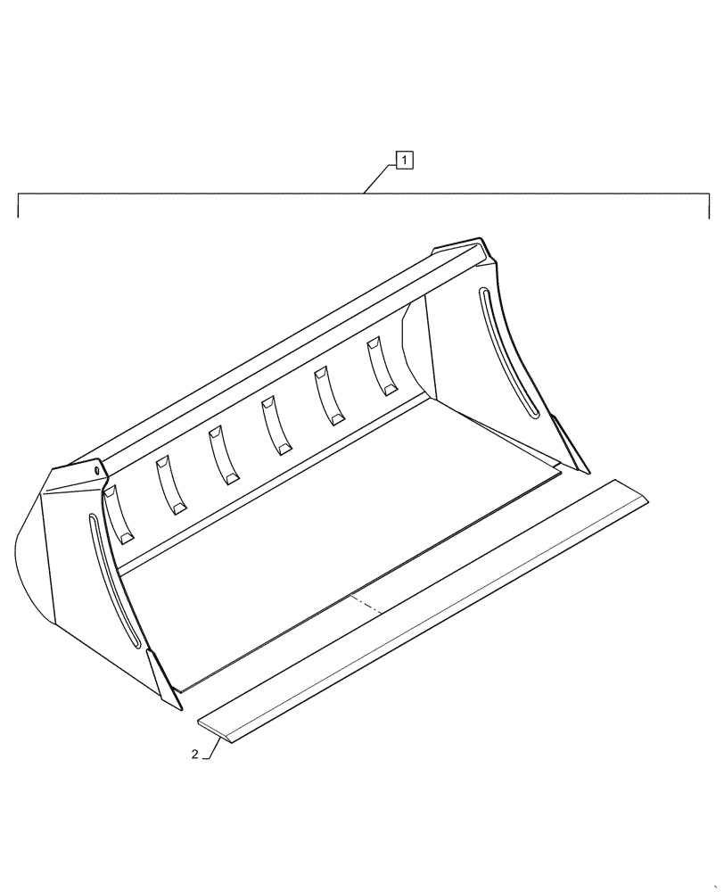 Схема запчастей Case IH L745 - (82.300.040) - VAR - 717417006 - BUCKET, 73", STD, EU STYLE (82) - FRONT LOADER & BUCKET
