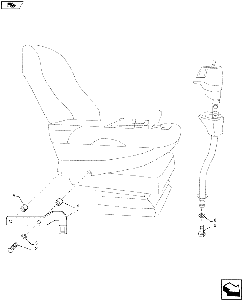 Схема запчастей Case IH L755 - (35.600.AQ[04]) - VAR - 713633006, 713633016 - HYDRAULIC VALVE KIT - JOYSTICK BRACKET FOR MAXXUM MULTICONTROLLER 2010 - (35) - HYDRAULIC SYSTEMS