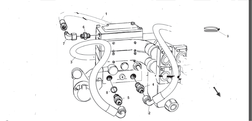 Схема запчастей Case IH L755 - (35.600.AQ[06]) - VAR - 713633006, 713633016 - ELECTRODRIVE LCS - HYDRAULIC HOSES AND FITTINGS FOR MAXXUM (35) - HYDRAULIC SYSTEMS