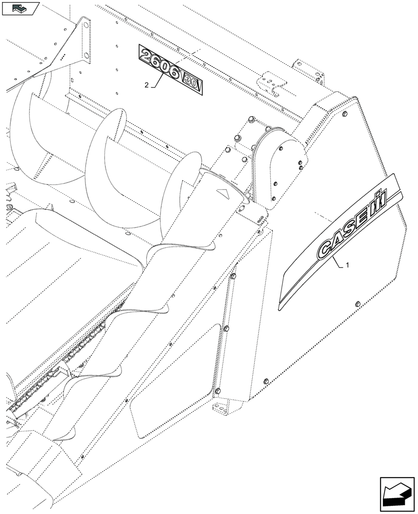 Схема запчастей Case IH 2608XR - (90.108.030) - COMMERCIAL DECALS - C585 (90) - PLATFORM, CAB, BODYWORK AND DECALS