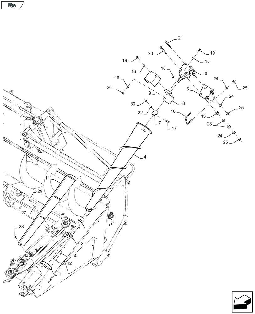 Схема запчастей Case IH 2608XF - (58.212.030) - SIDE DIVIDERS (58) - ATTACHMENTS/HEADERS