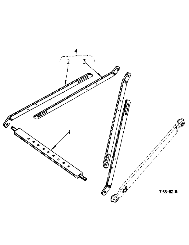 Схема запчастей Case IH 434 - (6-005) - THREE POINT LINKAGE DRAWBAR ATTACHMENT, 751763R91 - ATTACHMENTS (09) - CHASSIS