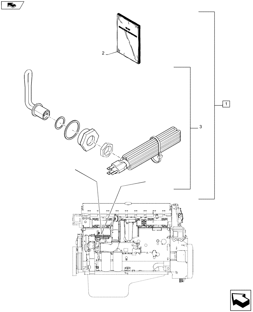 Схема запчастей Case IH STEIGER 485 - (88.010.01) - DIA KIT, HEATER 110V ENGINE COOLANT (88) - ACCESSORIES