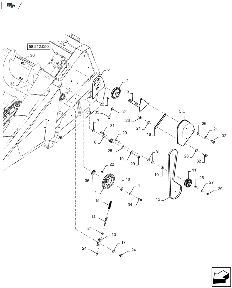 Схема запчастей Case IH 2606XR - (58.212.060) - SIDE DIVIDERS - C585 (58) - ATTACHMENTS/HEADERS