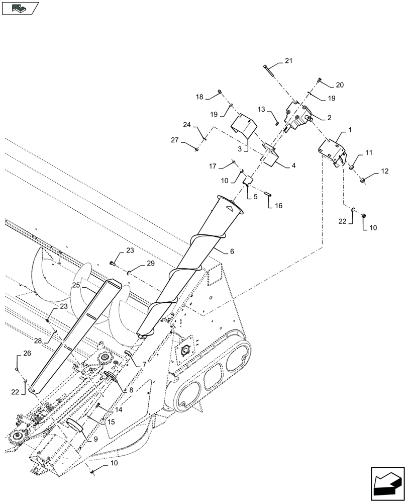 Схема запчастей Case IH 2612XR - (58.212.010) - SIDE DIVIDERS - C585 (58) - ATTACHMENTS/HEADERS