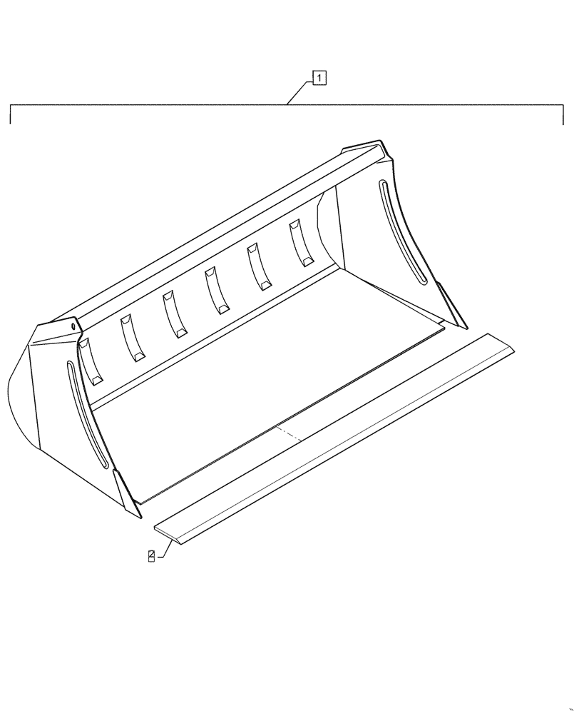 Схема запчастей Case IH L725 - (82.300.AN[15]) - VAR - 717431006 - 79" HC BUCKET EURO STYLE (82) - FRONT LOADER & BUCKET