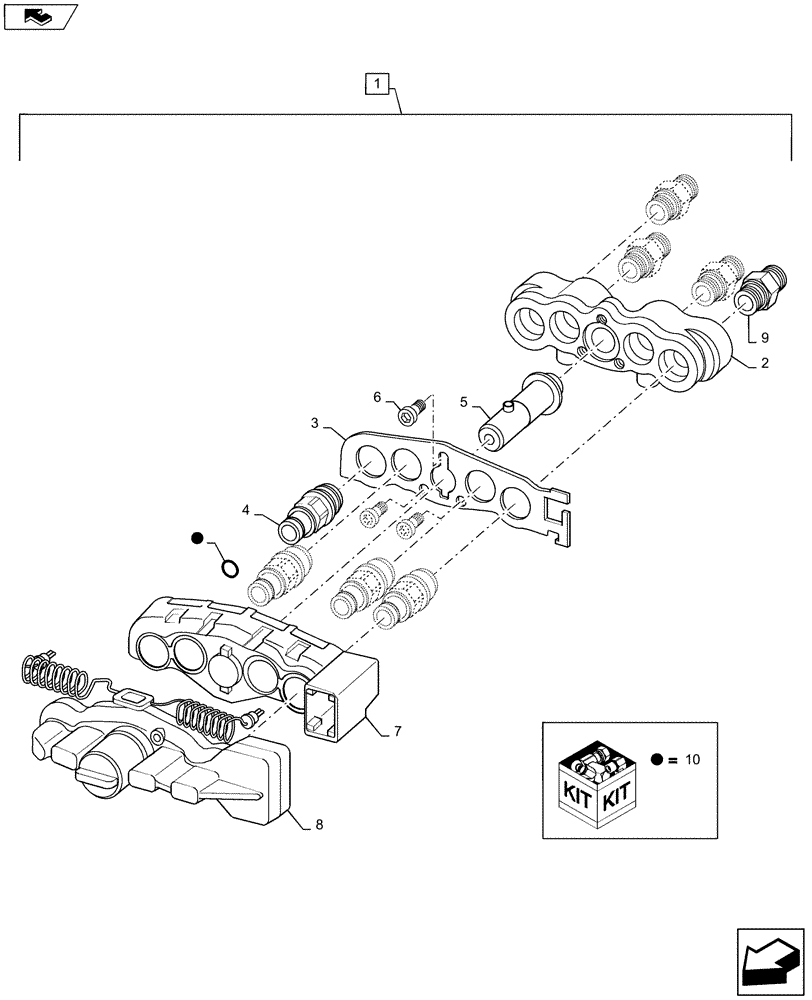 Схема запчастей Case IH L725 - (35.310.AP[05]) - VAR - 713621006 - MC-4 COUPLING COMPONENTS (35) - HYDRAULIC SYSTEMS