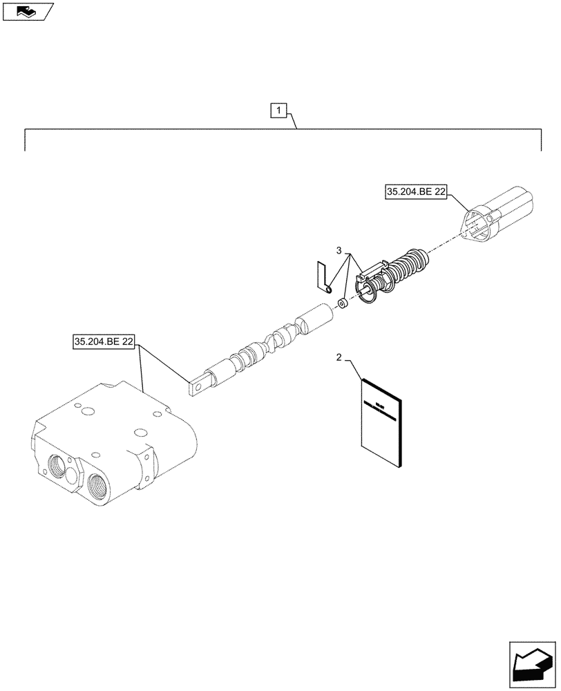 Схема запчастей Case IH MAXXUM 140 - (88.100.35[03]) - DIA KIT - PERMANENT DETENT KIT FOR SINGLE RCV SPOOL (88) - ACCESSORIES