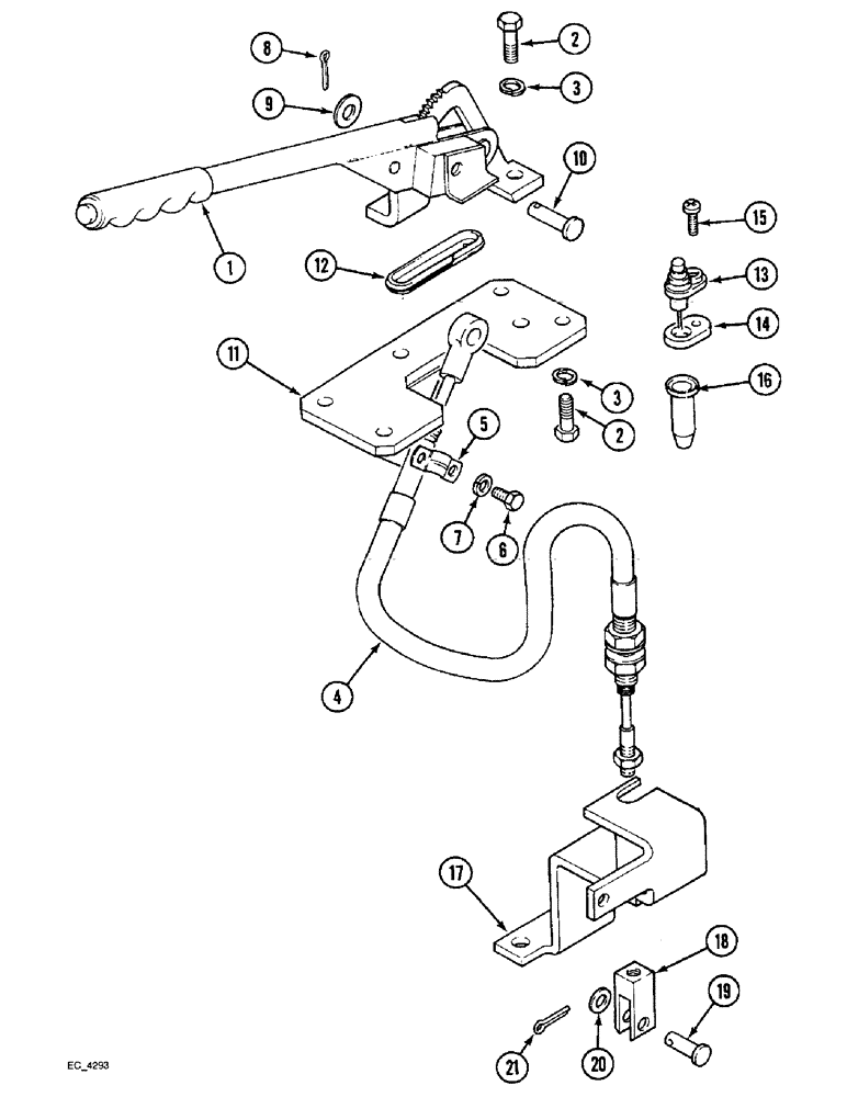 Схема запчастей Case IH 4240 - (7-16) - PARK BRAKE, MFD TRACTOR, TRACTOR WITH CAB (07) - BRAKES