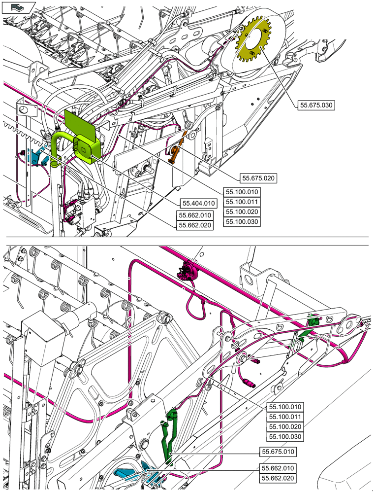 Схема запчастей Case IH 3050-35FT - (55.000.00) - SECTION INDEX - ELECTRICAL SYSTEMS (55) - ELECTRICAL SYSTEMS