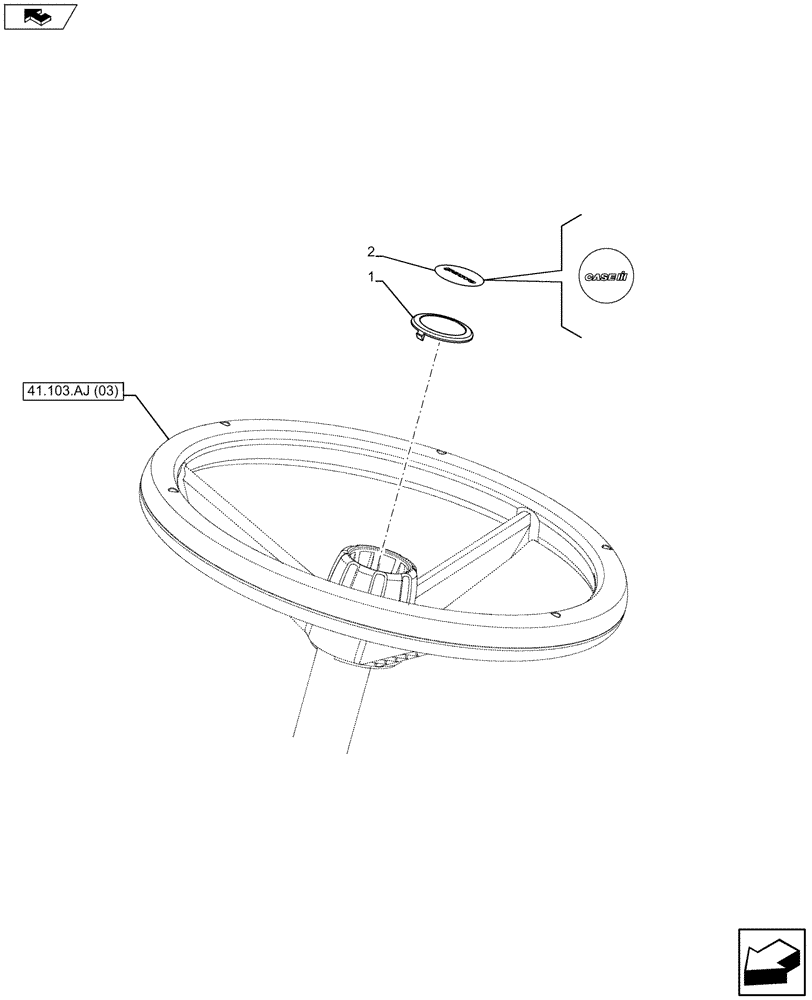 Схема запчастей Case IH MAXXUM 120 - (90.108.AD[02]) - VAR - 390283 - DECALS, EMBLEM (90) - PLATFORM, CAB, BODYWORK AND DECALS